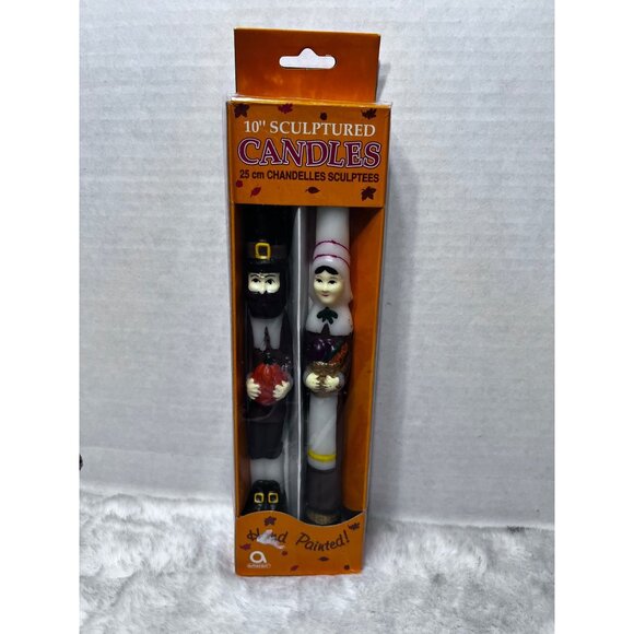 Amscan Thanksgiving 10" Hand Painted Sculptured Candles Set - Picture 1 of 12